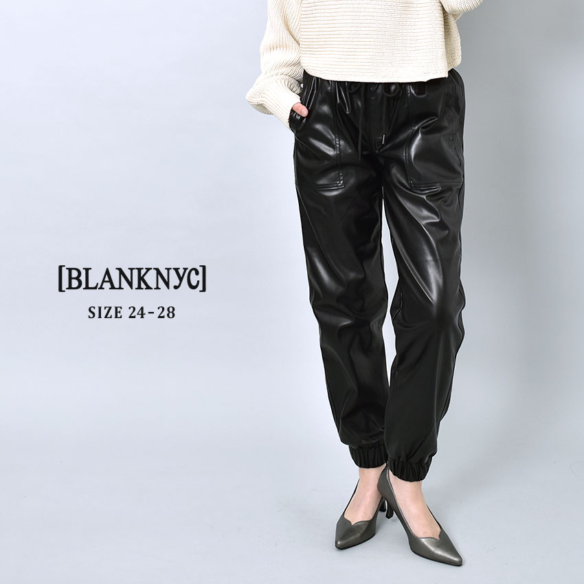 ブランクニューヨークシティー パンツ ブラックウィンドウジョガー 01TX2645 レディース
