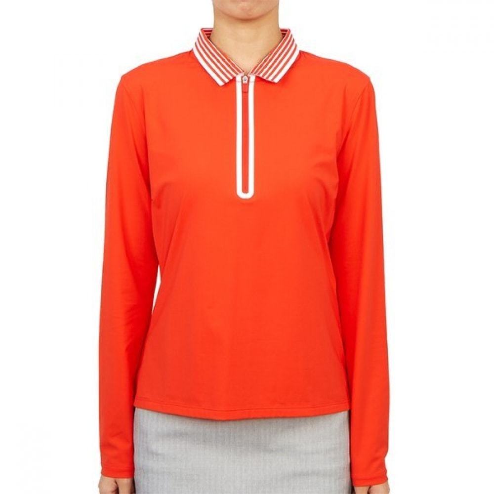 ジポアゴルフウェアレディースカラーロングスリーブ Tシャツ G4LS23K863 ポピー