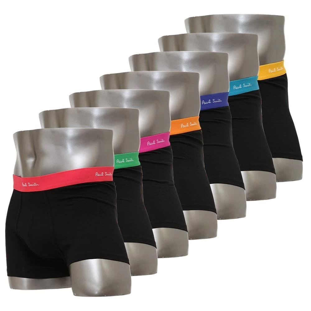 ポールスミス ボクサーパンツ 7枚セット 前閉じ 7枚組 Paul Smith Men s Trunk 7pack Black Cotton/Spandex S/M/Lサイズ M1A-914C-A7P