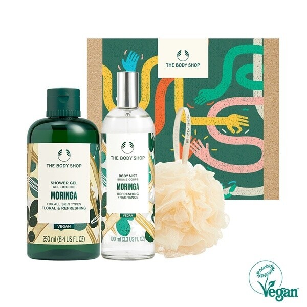 【The body shop】 ザ·ボディショップ モリンガ シャワージェル ボディミストセット 贈呈品なくなり次第贈呈終了