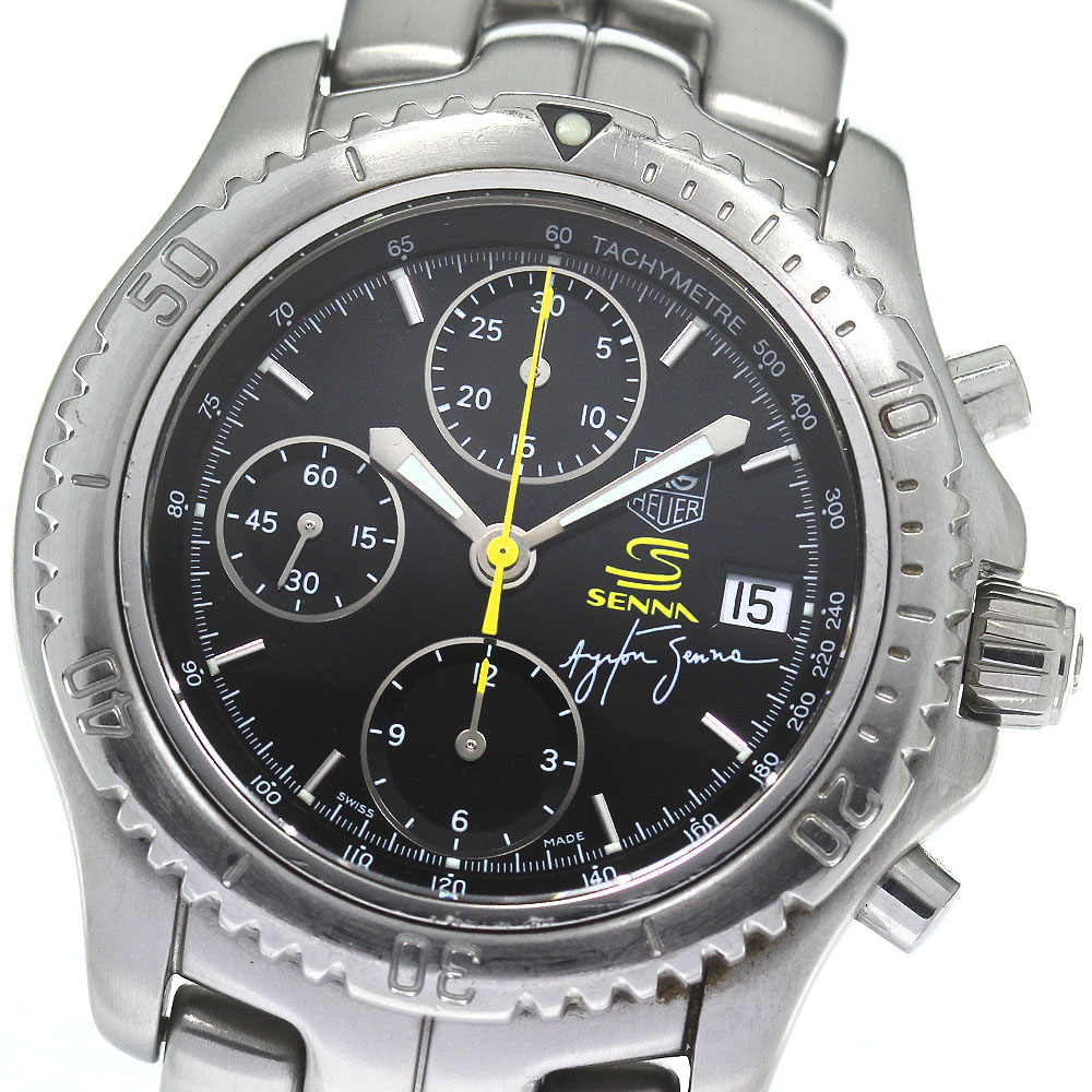 タグホイヤー TAG HEUER CT2115 リンク アイルトン・セナ限定モデル クロノグラフ 自動巻き メンズ _819988【中古】
