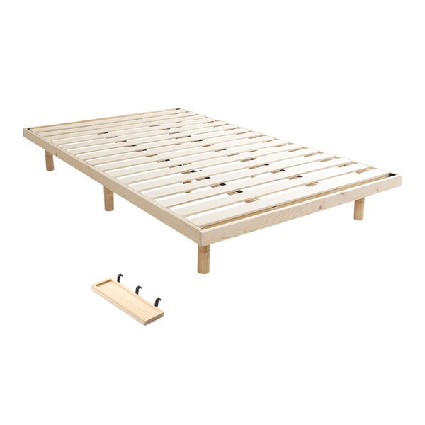ホームテイスト 簡易宮セット パイン材脚付きすのこベッド Lilitta-リリッタ- LPS-TN-01SD-NA ナチュラル セミダブル メーカー直送