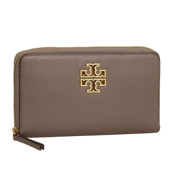 トリーバーチ 財布 レディース 長財布 レザー グレーシュー BRITTEN ZIP CONTINENTAL 141004-034 TORY BURCH