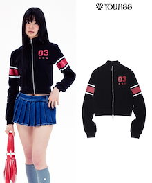 ◆YOUHEE◆ YOUHEE X LITTLE TWIN STAR STRIPE LONG SLEEVE BLAC Black Mesh Halter Bodysuit | Ryujin - ITZY - Fashion Chingu