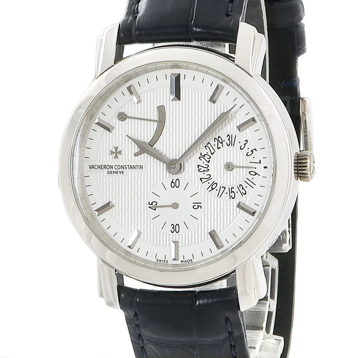 マルタ パワーリザーブ デイト 83060/000G-9287 手巻き メンズ OH済 K18WG無垢 スモセコ 3年保証