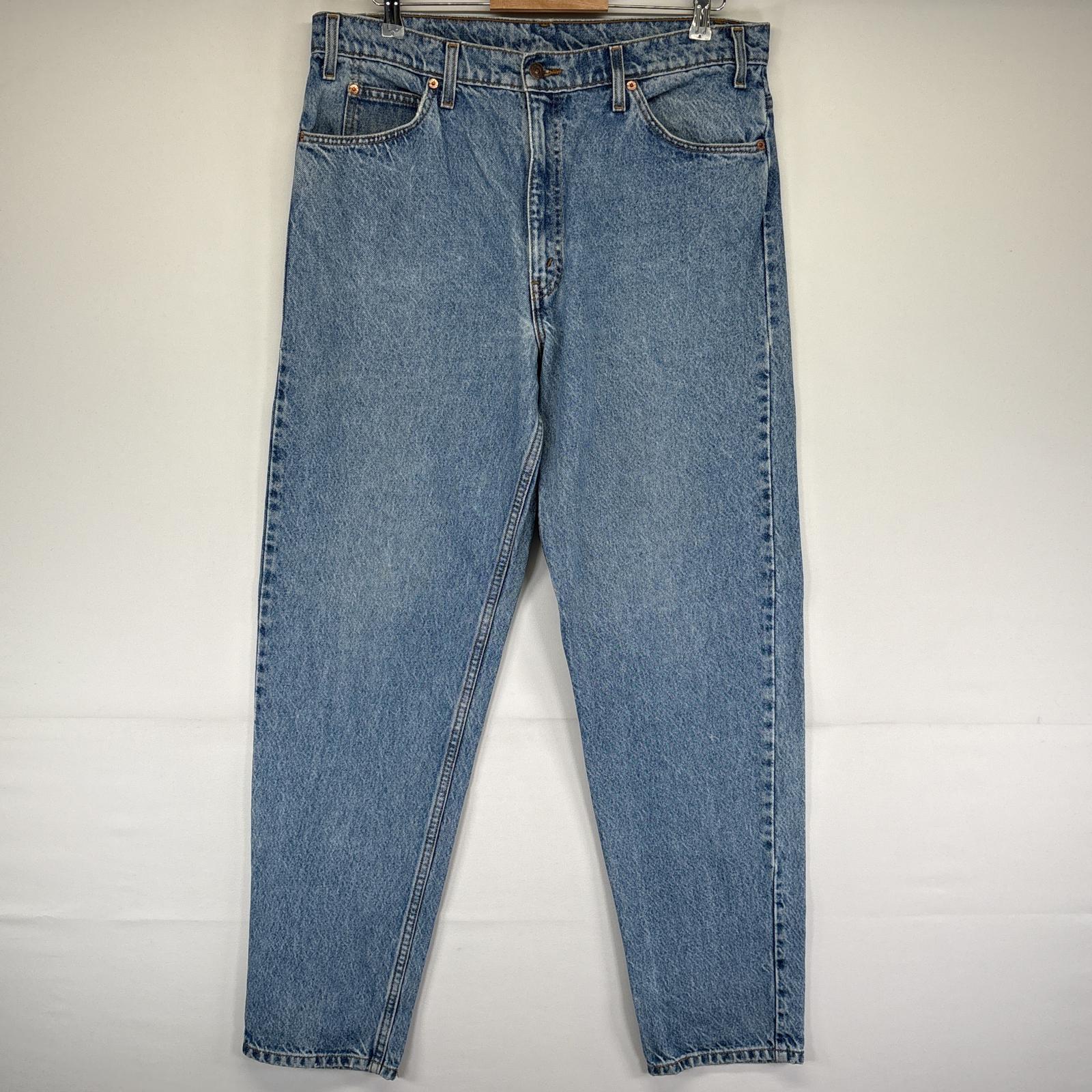 古着 デニムパンツ 550 テーパード オレンジタブ ジーンズ ジーパン 5ポケット 長ズボン w38 L34 ブルー メンズ