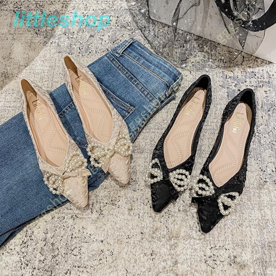 スタイルアップ！ヒールパンプス フラットシューズ ぺたんこパンプス 黒 パンプス ぺたんこ リボン ペタンコ ローヒール 大きいサイズ 柔らかい レディース靴 ラウンドトゥ ぺったんこ orange