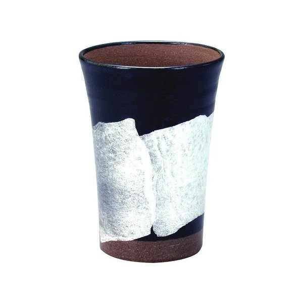 九谷焼 ビアカップ 350cc 銀彩 クリアー 350cc N126-14