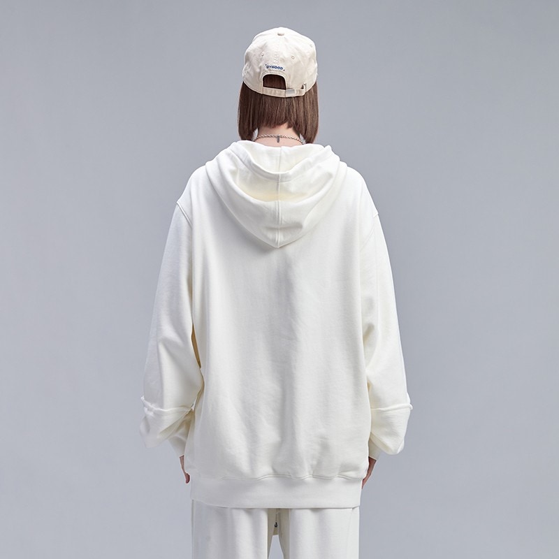 秋 フード付き スウェットシャツ ガールズ トレンド ブランド カップル ヒップホップ 不規則 スプライシング ロゴ プリント パーカー ルーズ