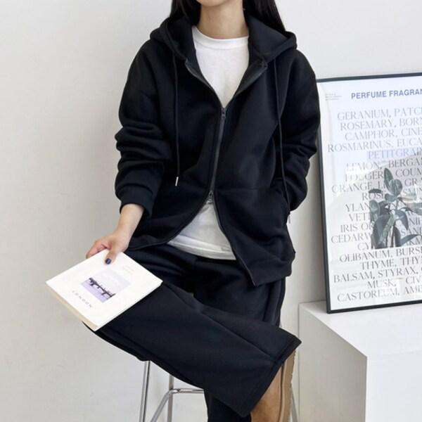 女性用冬用起毛オーバーフードポケットジップアップDJW-JKW-SGBBHF770W-グレー