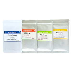 食紅 天然着色料 4色セット 青/赤/緑/黄各15g4色食用色素 パウダー 粉末 アソート アイシン