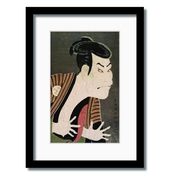 ファブリックパネル アートフレーム 日本風 和 江戸 壁掛け ウォールデコレーション 浮世絵 東洲斎写楽 三世大谷鬼次の奴江戸兵衛 317x440mm