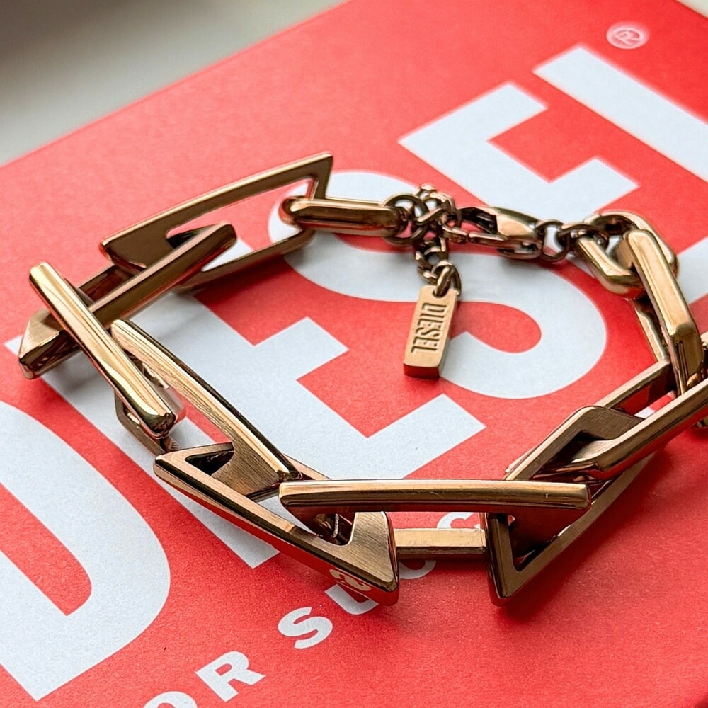 ディーゼル ブレスレット メンズ レディース ブロンズカラー チェーン ステンレス DIESEL おしゃれ ストリート系 ユニセックス プレゼント ギフト 彼氏 彼女 DX1645200 成人 卒業