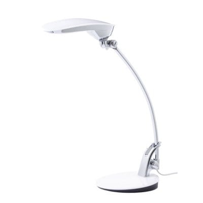 LED デスクライト 卓上スタンドライト 押スイッチ 7W 昼光色 PEX-01WH 白 ホワイト（LEDライト/おしゃれ/学習机/勉強机/作業灯/手元）