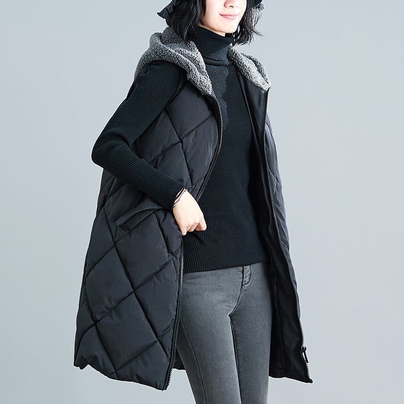 中綿ベスト レディース アウター ダウンコート キルティング ミディアム丈 フード ボア ロゴ ワンポイント 韓国風 中綿ダウンコート 軽い 軽量 フード付き 冬服 厚手 アウター 暖かい lout0