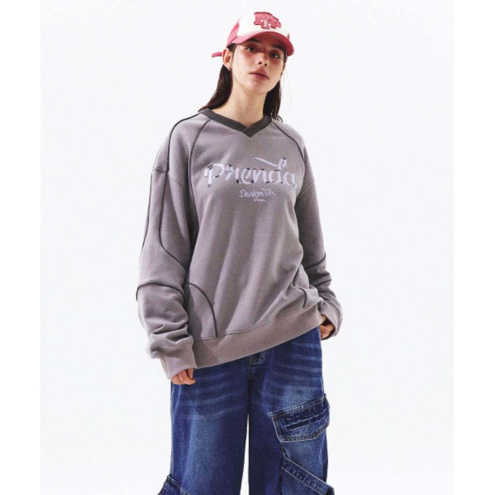 PRENDA RIBBON UNIFORM SWEATSHIRT GRAY PRTFAAVS03WC4