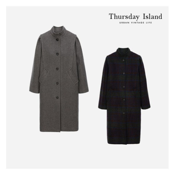 Thursday Island ボリューム 袖 ストレートフィット コート(T228MCT232W)