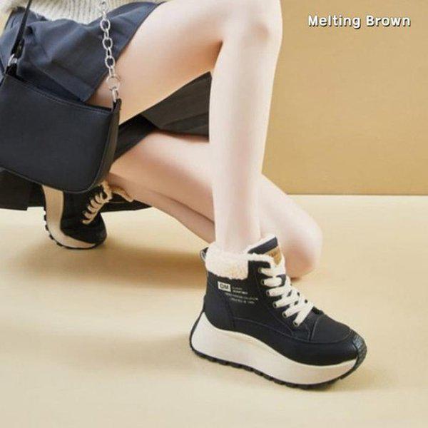 女性用ファー付きスニーカー 冬用防寒靴 SS69