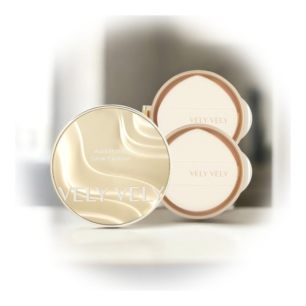 オーラ 蜂蜜ツヤ クッションファンデ 本品＋リフィル 2個セット [カバー力+密着+持続力]