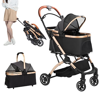 ペット用ベビーカー多機能小型ペットカート折りたたみペット用バギーサイズと色選択荷XU-33 : LPOTIUS ペットカート 軽量 折りたたみ 対面式 2way 犬