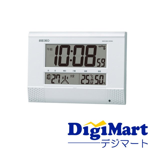 SEIKO セイコー クロック 掛け時計 置き時計 SQ435W デジタル電波時計 ホワイト