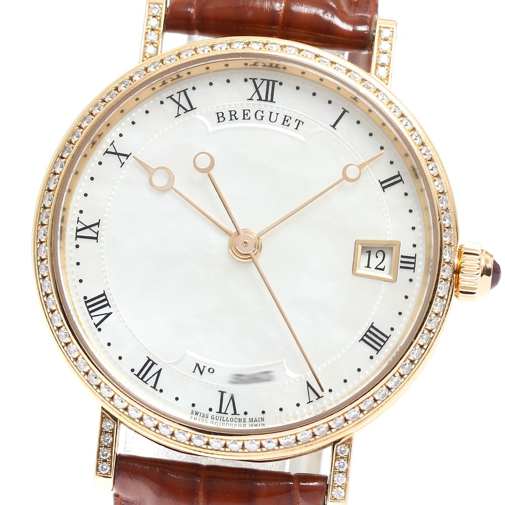 ブレゲ Breguet 9068BR/52/976DD000 クラシック K18PG ダイヤベゼル 自動巻き メンズ 箱・保証書付き_832116【中古】