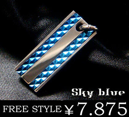 FREESTYLE送料無料フリースタイルブループレートネックレス/ステンレスアクセサリー指輪