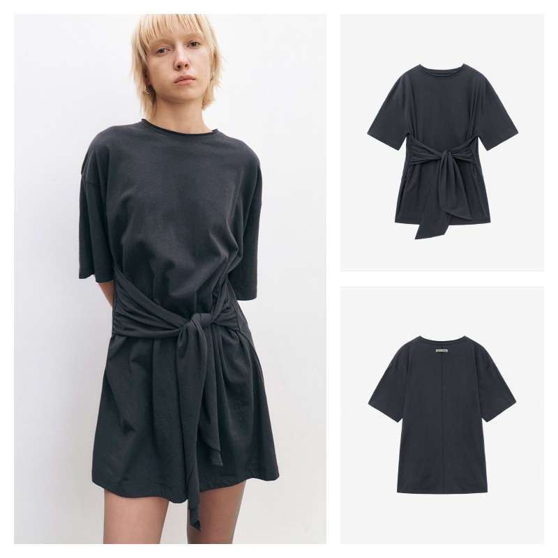 【INSILENCE】 NOTED OVERSIZED T-SHIRT : WASHED BLACK