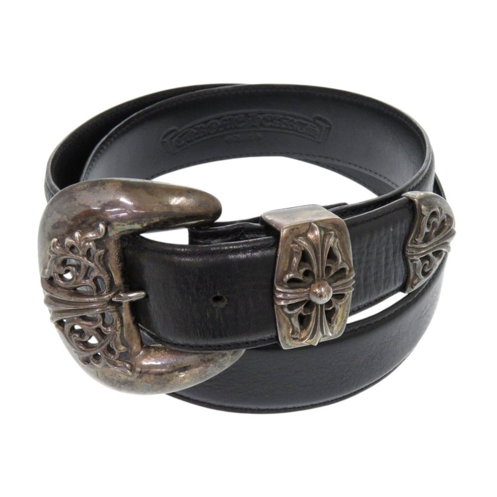 クラシック3PC CLASSIC ベルト レザー/シルバー925 ブラック 0670【中古】 メンズ