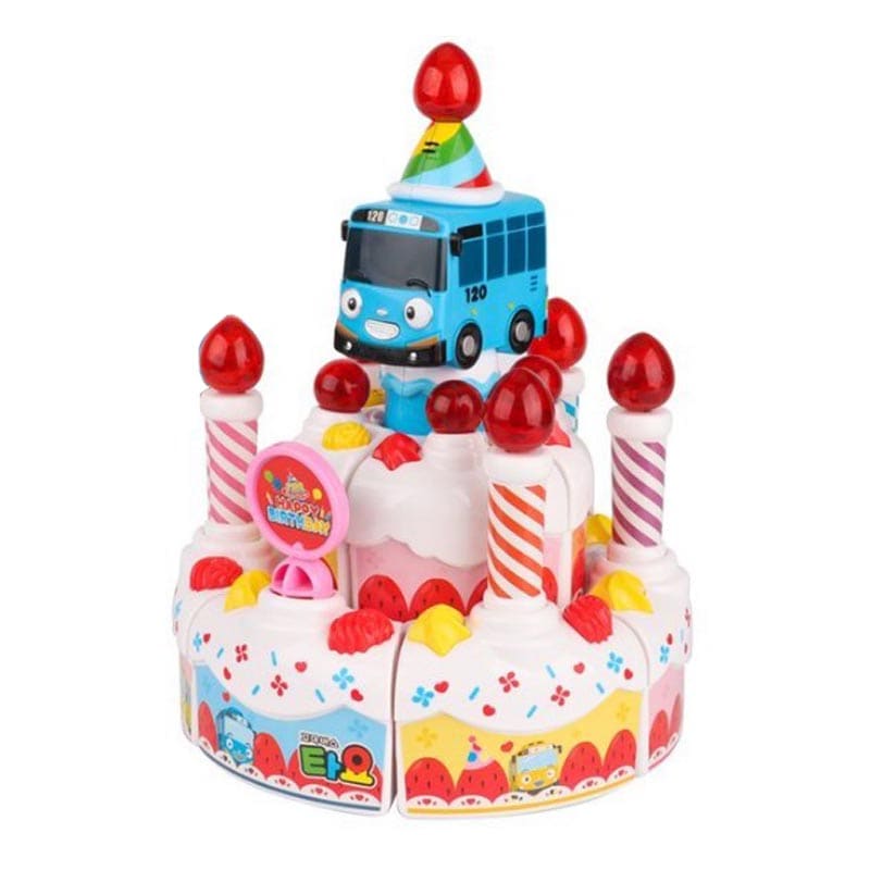 タヨ歌う誕生日ケーキ - メロディ＆キャンドルライトLEDパーティー用品キッズおもちゃ韓国アニメ正品