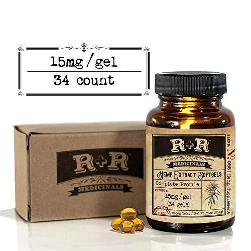 Hemp Oil Capsules :: 15mg Gels, 34 Count, 500mg To