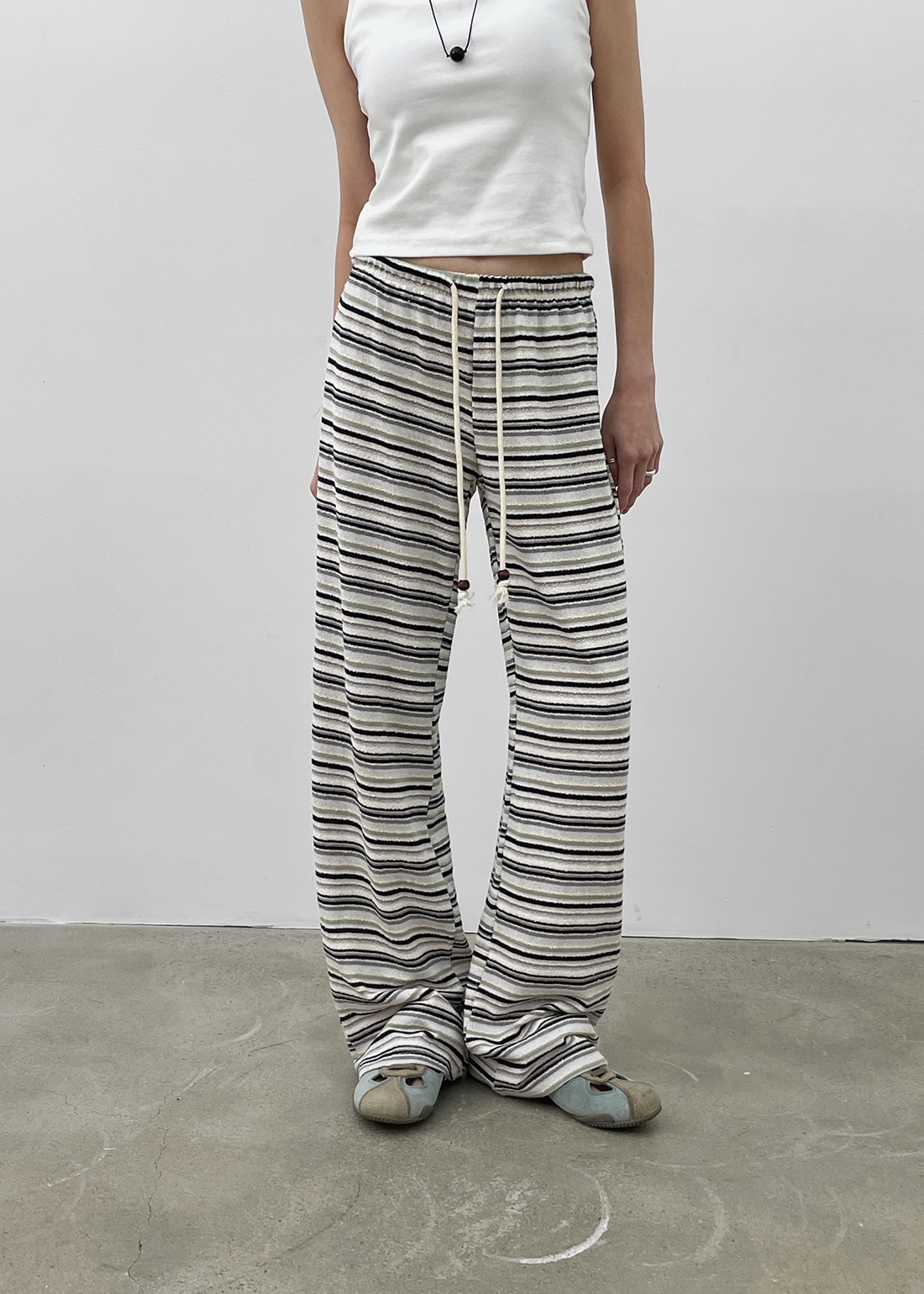 エスニックストライプニット紙パンツ