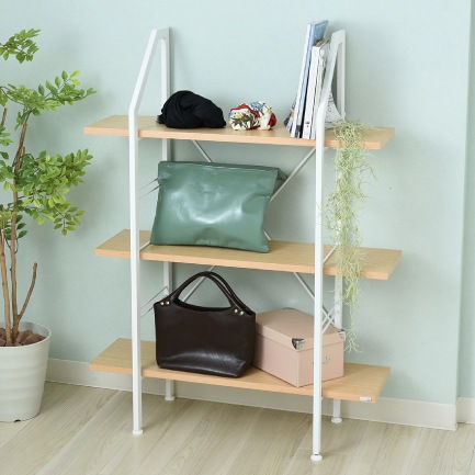 オープンシェルフ シェルフ棚 おしゃれ 北欧 木製 ディスプレイ オープン ラック スチール