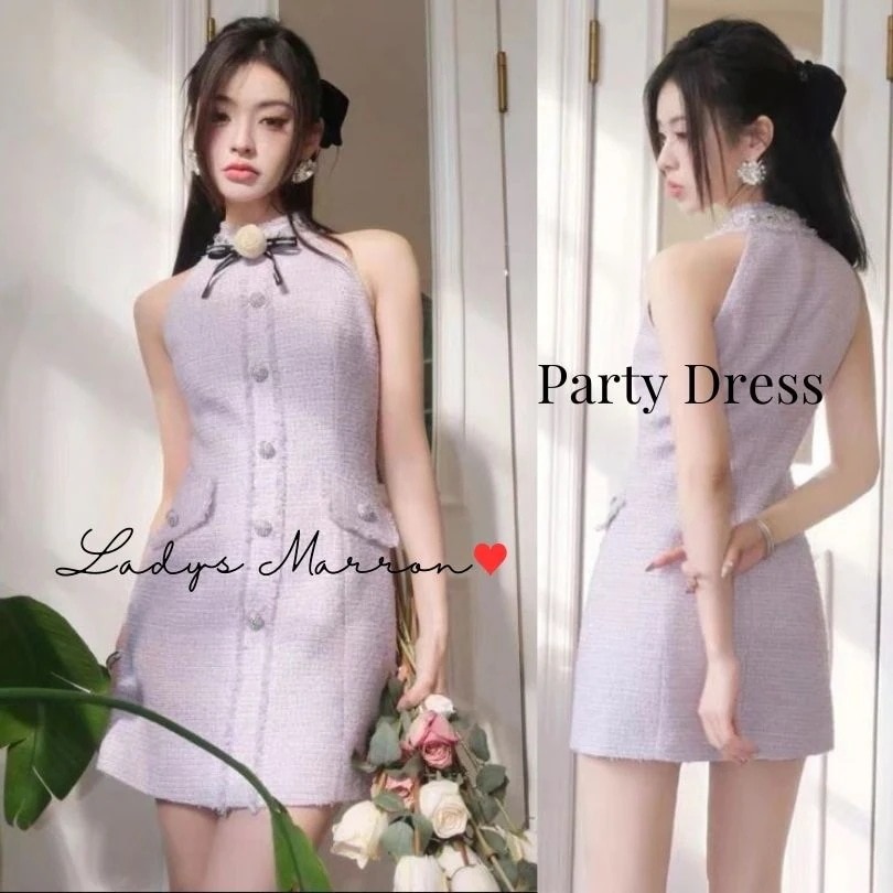 【急速出荷 2025年新作】ミニドレス パープルドレスミニ 結婚式ミニドレス キャバ嬢ドレス ミニドレス可愛いノースリーブドレス 夏ドレス サマードレス 夏ミニワンピ ミニワンピース パーティードレス 7,072円
