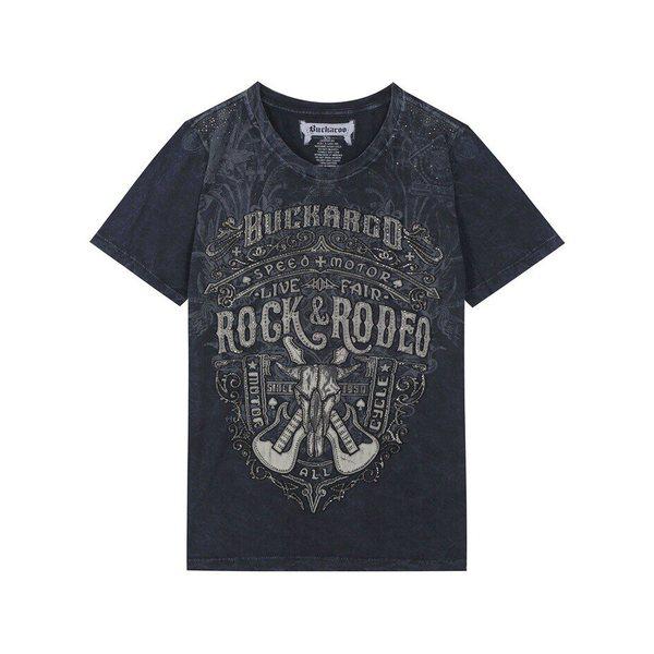 PREMIUM 女性40番手 ヴィンテージアートワーク半袖Tシャツ252TS691-19_IC