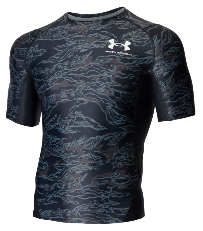 アンダーアーマー 1371892-001-XL アイソチル コンプレッション ショートスリーブシャツ プリント（Black・サイズ：XL(O)） 1371892001XL