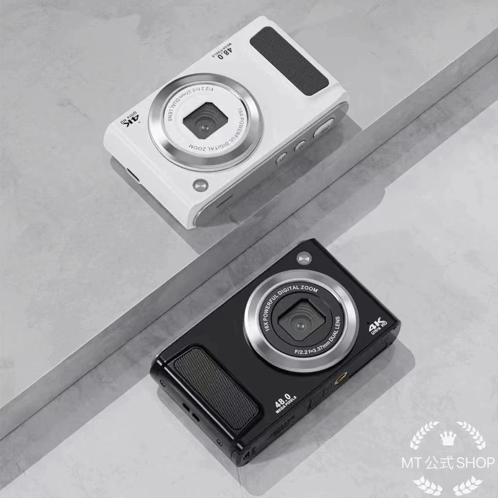 4K デジタルカメラ デジカメ デュアルカメラ 32GBMicro SDカード付属 長いストラップ付き 4800万画素 UHD4K録画 16倍デジタルズーム 2.8インチスクリーン ビデオ録画 ウェブ