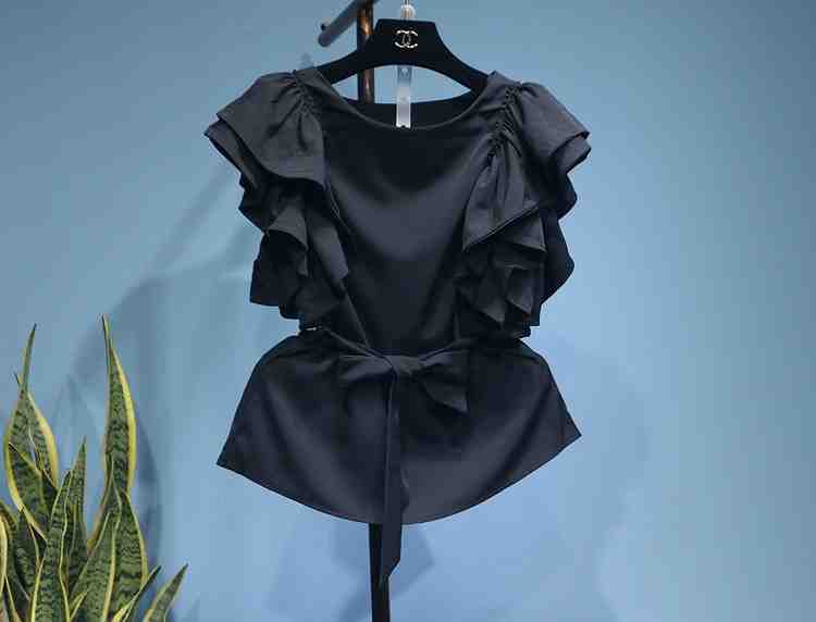 トップス リボン ブラウス フリル大きいサイズ レディース 春夏 チュニック フォーマル オフィス ボウタイ シフォン シャツ インナー blouse