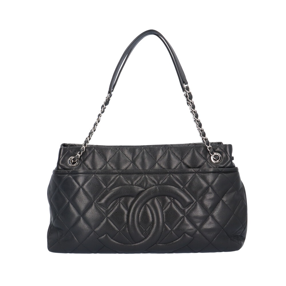 シャネル マトラッセ ショルダーバッグ キャビアスキン ブラック CHANEL 中古