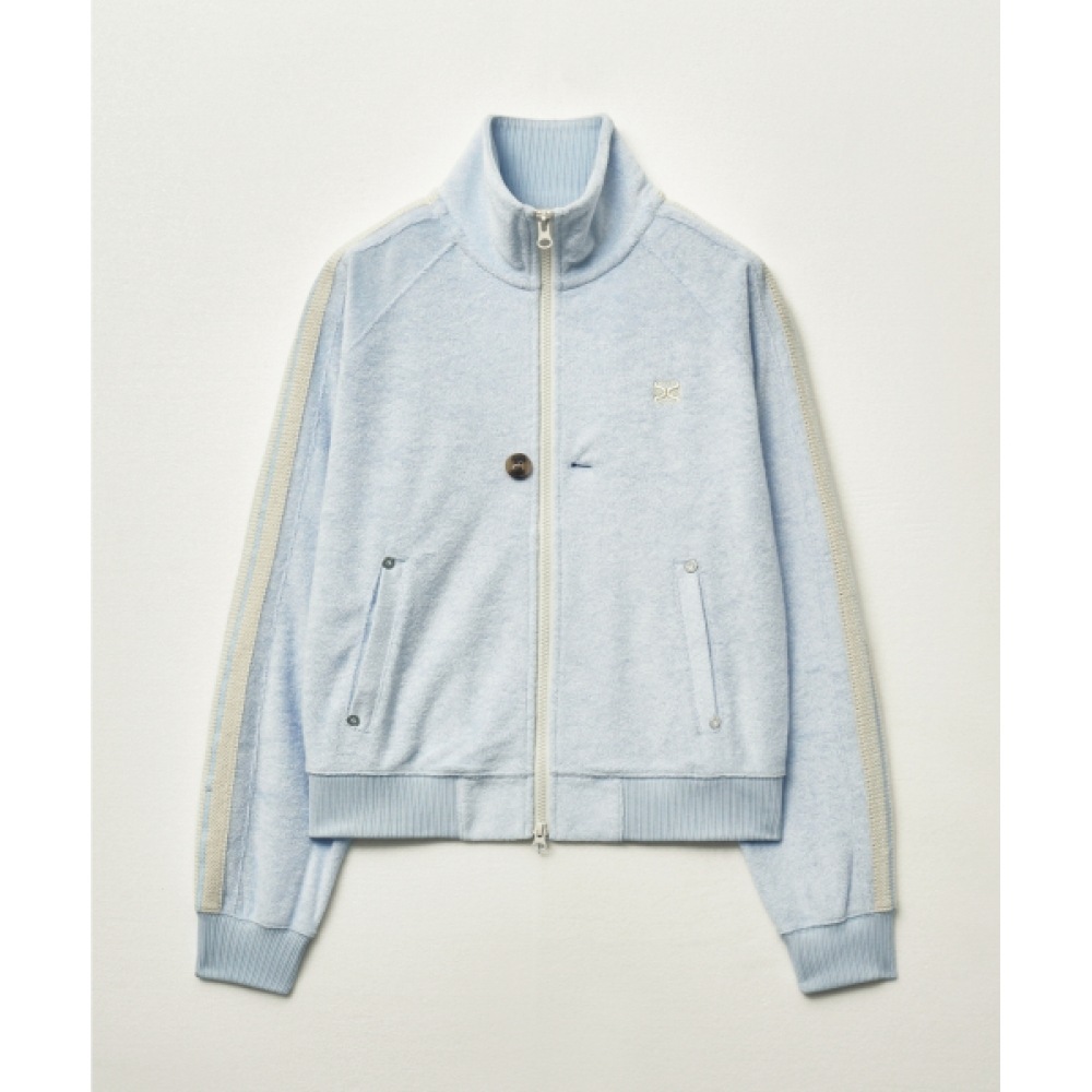 SATUR (W) ロタン テリー トラック ジャケット スカイブルー