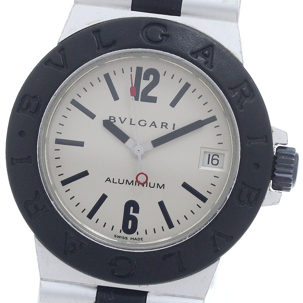 ブルガリ BVLGARI AL32A アルミニウム デイト クォーツ ボーイズ _954763【中古】