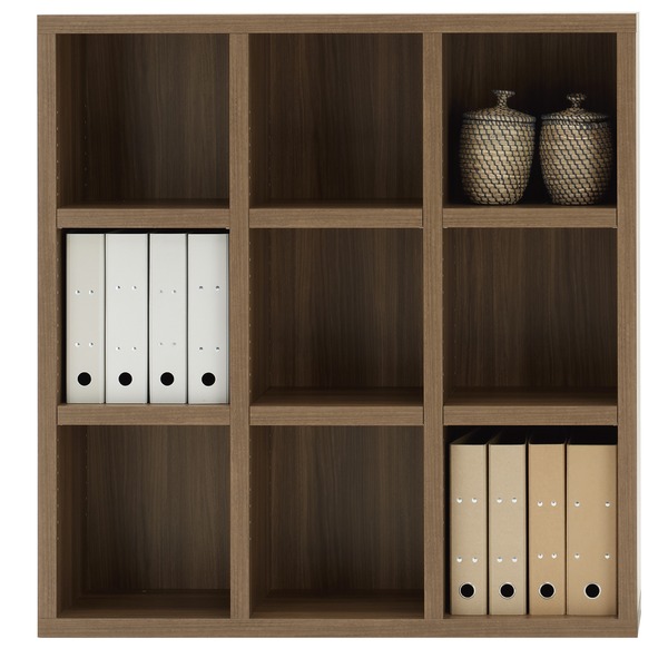 フナモコ ラチス ミドルタイプシェルフ (幅110×高さ114cm) リアルウォールナット FHD-110L 日本製