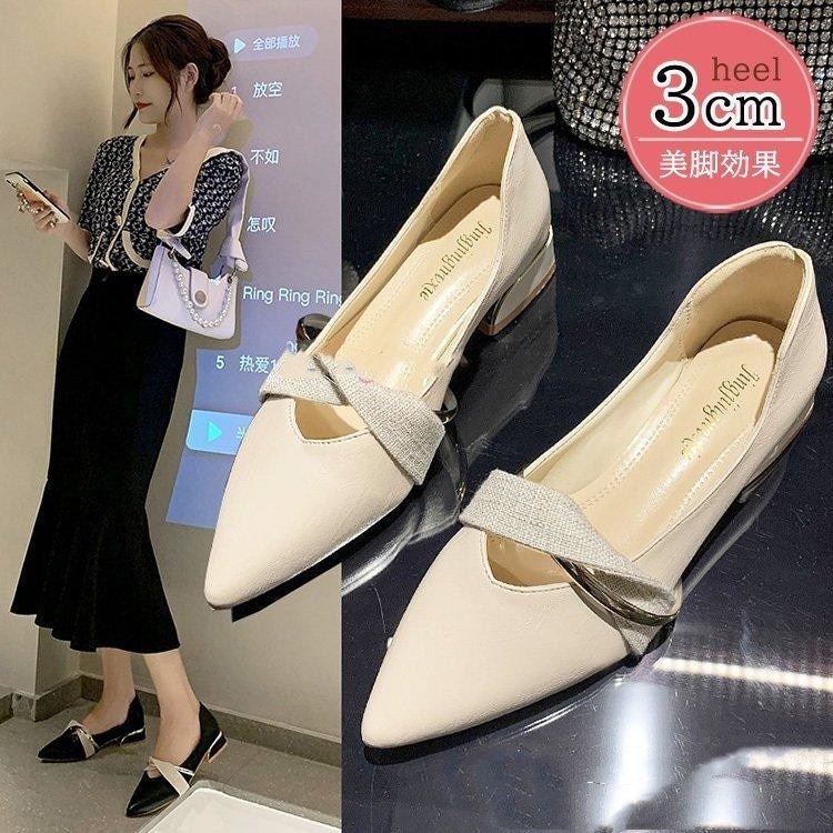 歩きやすい 通勤通学 レディース 黒 ポインテッドトゥ パンプス ローファー レザーシューズ オックスフォードシューズ 太めヒール パンプス 靴 革靴