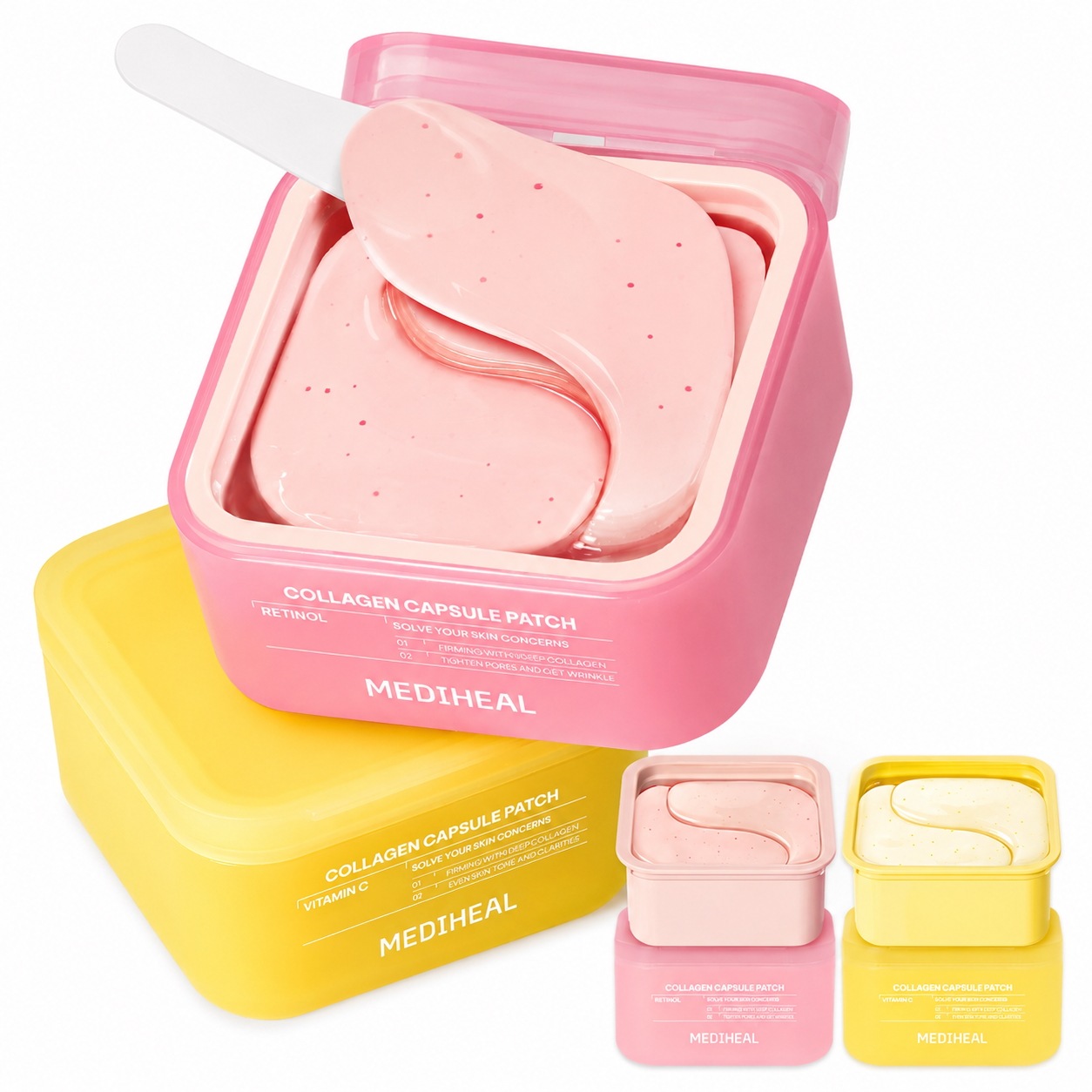 コラーゲン カプセル パッチ 2種 セット (レチノール / ビタミンC) 弾力 ケア 目元 口元 ハリ ツヤ スキンケア