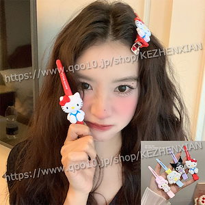 4タイプ 単品 ハローキティ ヘアクリップ キティちゃんヘアクリップ ヘアアクセサリー 可愛い アクセサリー 前髪クリップ