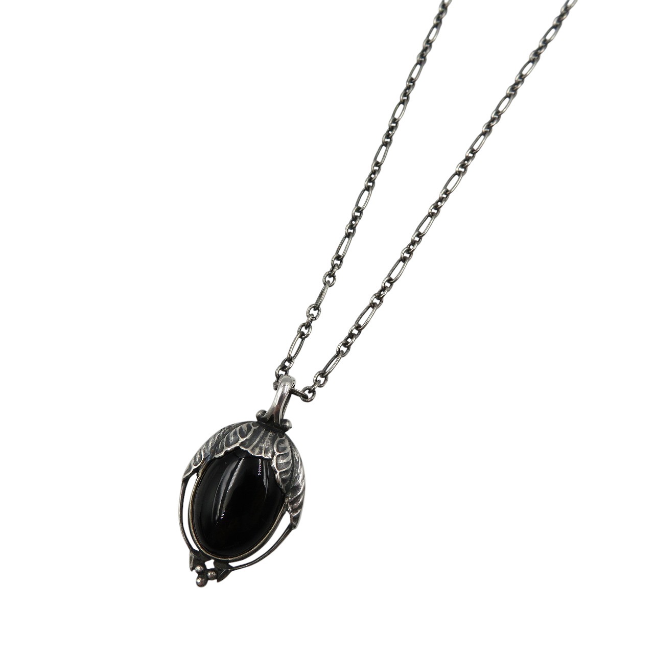 美品 ジョージジェンセン 2010 ヘリテージ コレクション ネックレス シルバー925/ムーンストーン/シルバー925 シルバー 0607【中古】Georg Jensen レディース