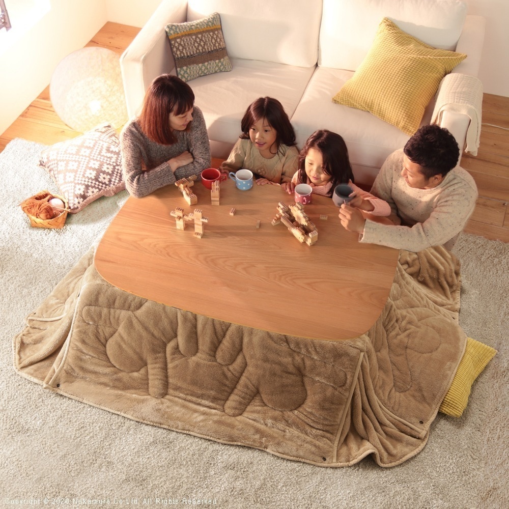 こたつテーブル コタツ 高さ調節 おしゃれ 北欧モダン かわいい 机 木目 500Wヒーター 炬燵 長方形 120cm