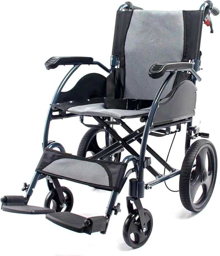 車椅子 介助式 簡易 軽量車椅子 アルミ製 自用と介助ブレーキ付け 車いす 折畳み コンパクト 組立不要 持ち運び便利 高齢者 室内・外出・旅行に適用 CP-863HS グレー (グレー)