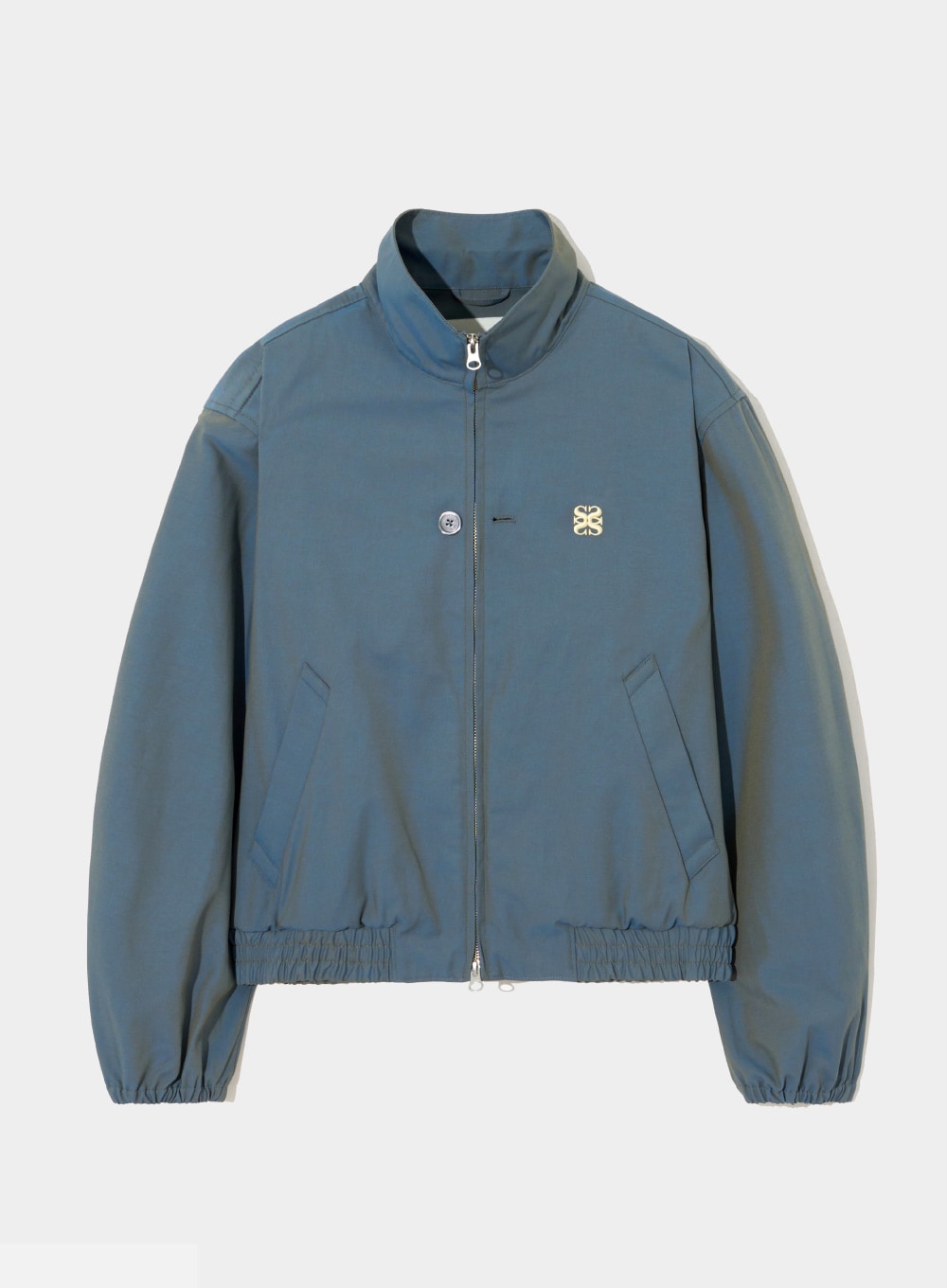 【SATUR】 LECCE TWO TONE ZIP UP JACKET : EMERALD BLUE