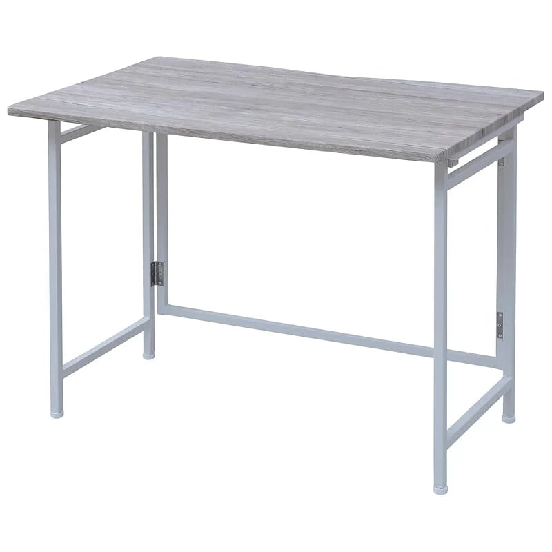 【即納】[山善] デスク 折りたたみ パソコンデスク コンパクト アジャスター付 完成品 幅90×奥行60×高さ70cm PCデスク 机 アンティークアイボリー/ホワイト CPST-9060(AIV/